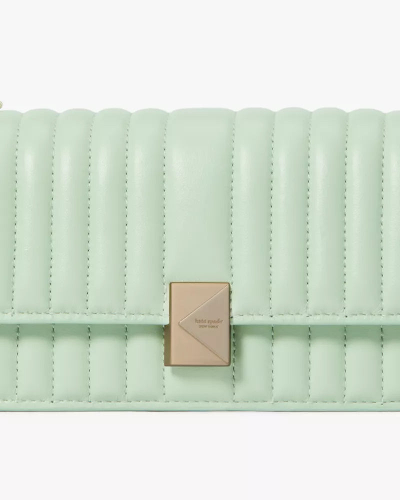 Kate Spade Deco Quilted Mini Flap Chain Crossbody 'Pistachio Ice'