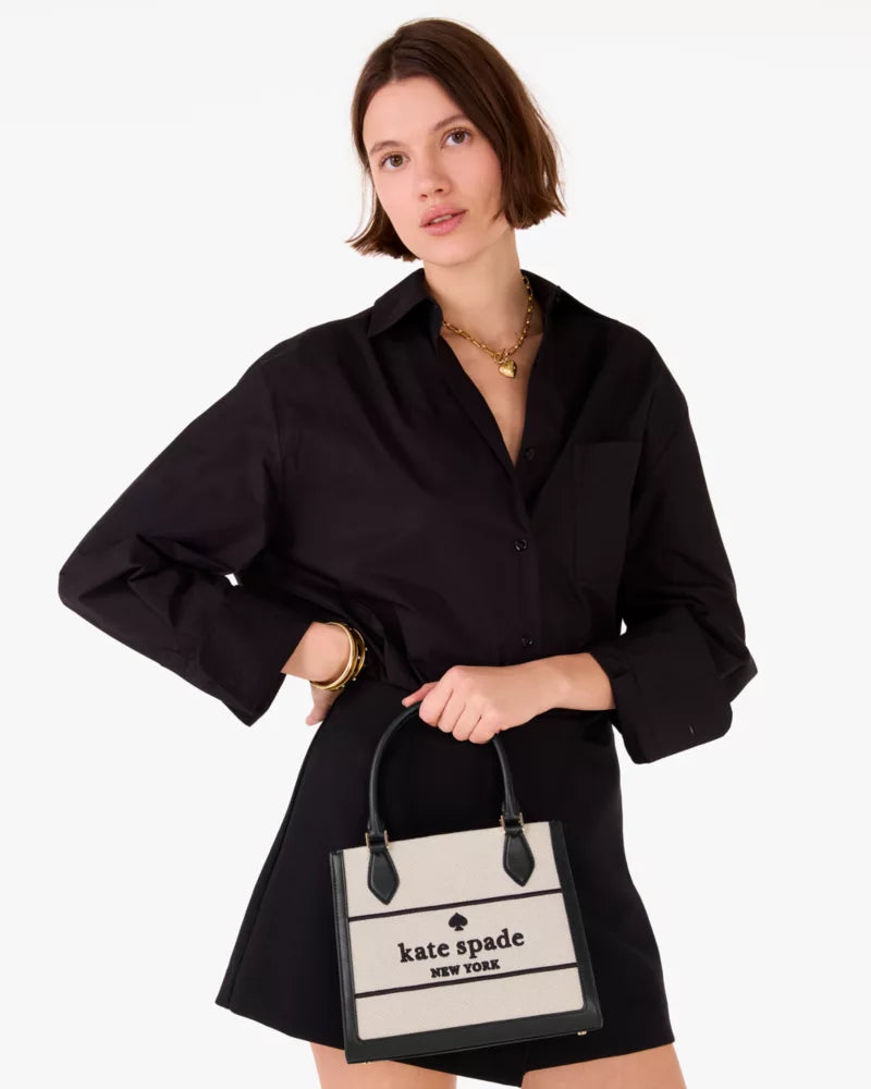 Kate Spade Ellie Canvas Small Tote 'Black Multi'
