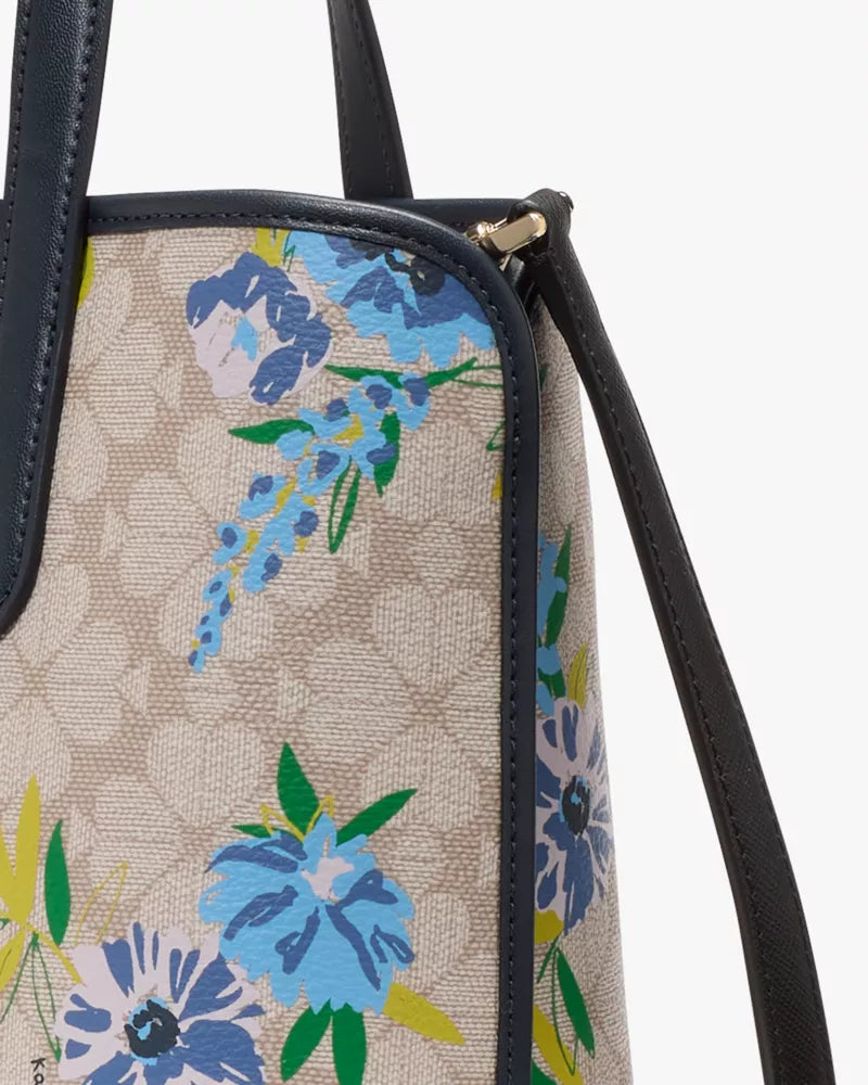 Kate Spade Spade Flower Floral Small Tote 'Blazer Blue Multi'