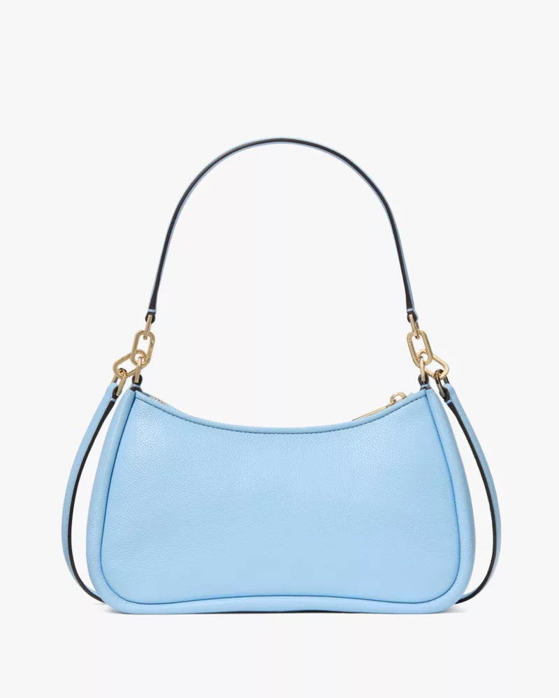 Kate Spade Kayla Woven Leather Small Convertible Shoulder Bag 'Montauk Blue'