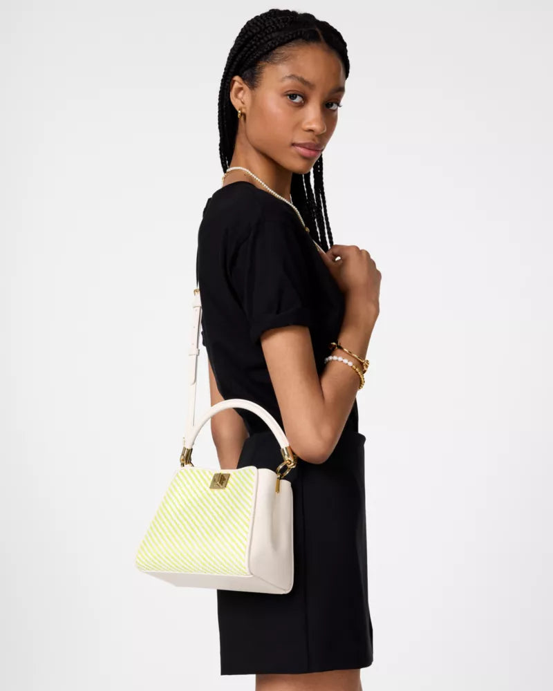 Kate Spade Phoebe Straw Small Top Handle Bag 'Lime Slushy Multi'