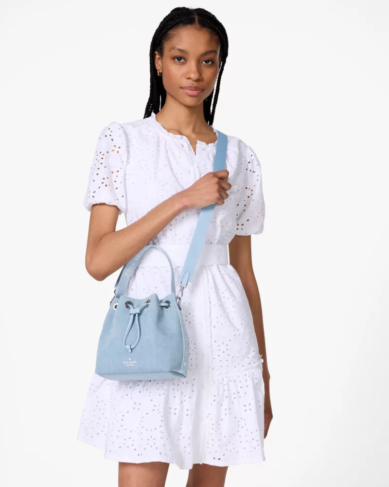 Kate Spade Kip Denim Bucket Bag 'Blue Multicolor'