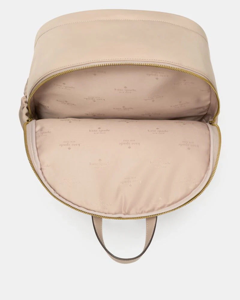 KateSpade Carter Nylon Large Backpack Warm Beige