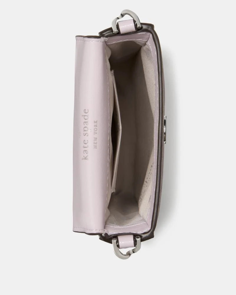 KateSpade Bridget Crinkle Patent Phone Crossbody Lilac Moonlight