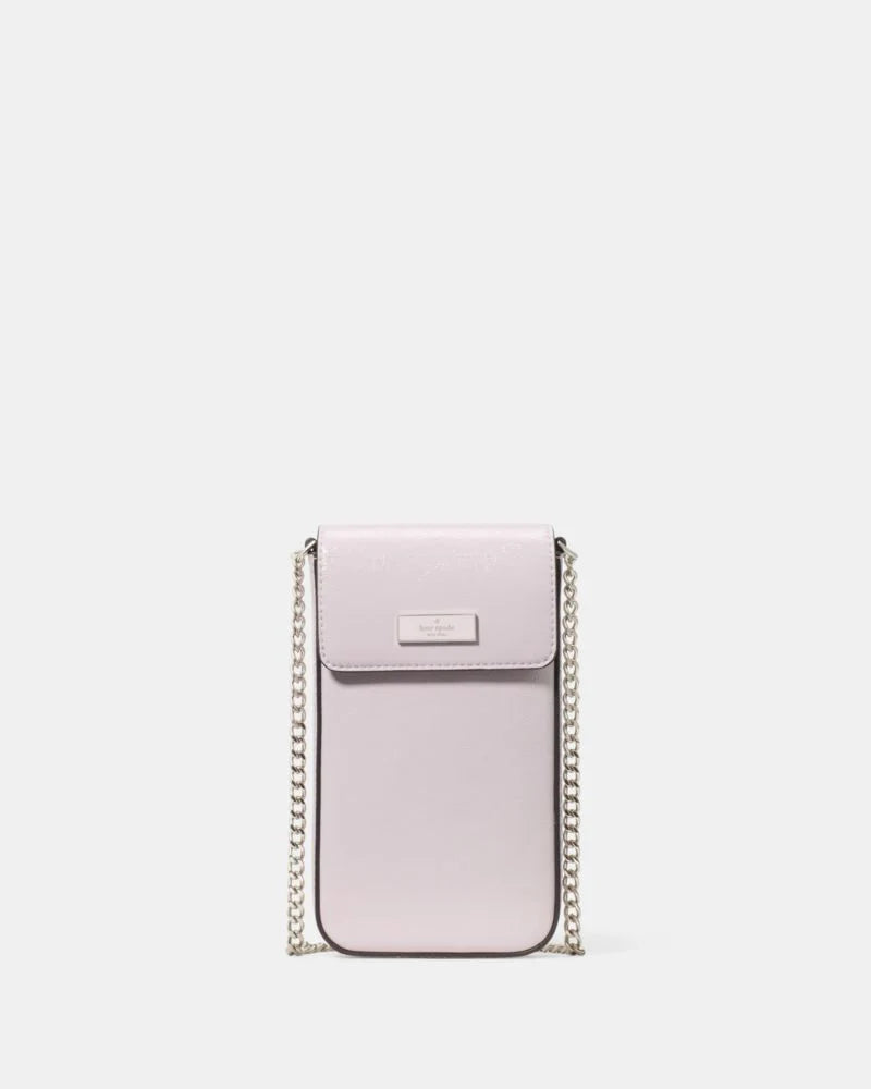 KateSpade Bridget Crinkle Patent Phone Crossbody Lilac Moonlight