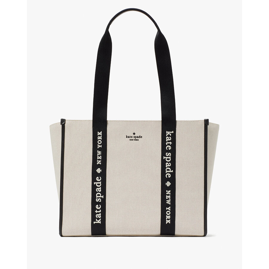 Kate Spade Kip Canvas Large Tote 'Natural Multi'