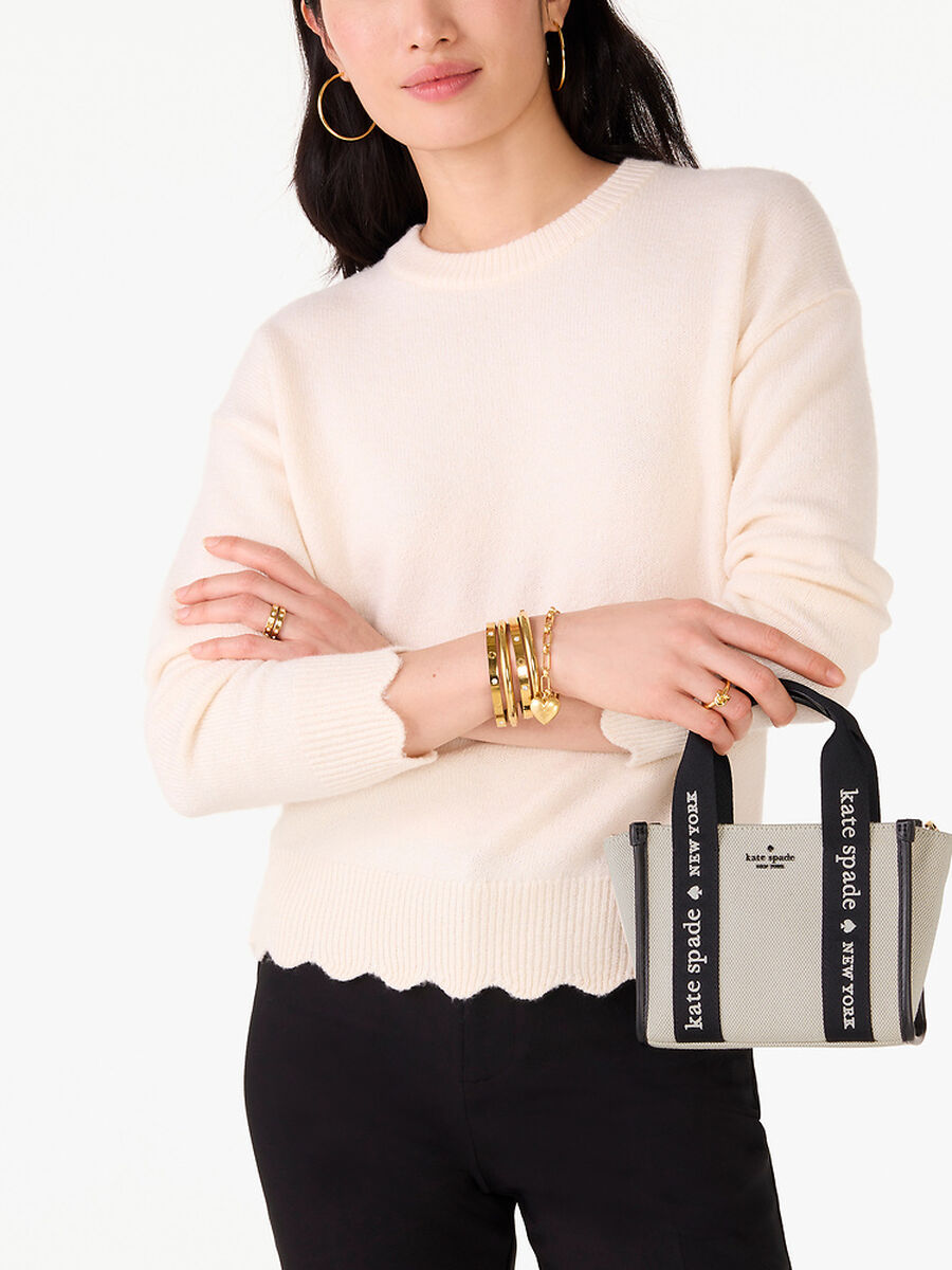 Kate Spade Kip Canvas Mini Tote 'Natural Multi'