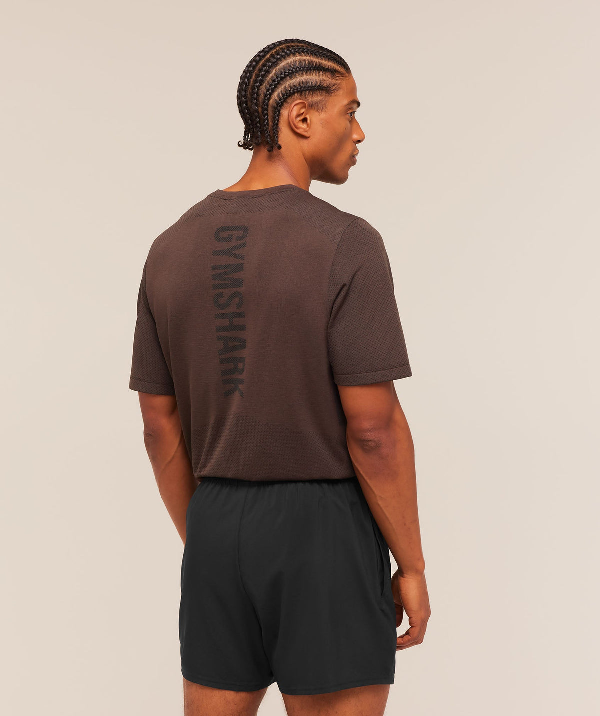Gymshark Lightweight Seamless T-Shirt 'Espresso Brown Marl'