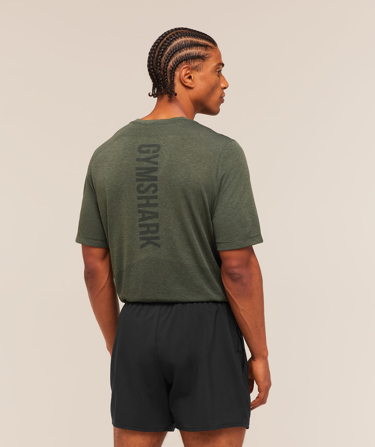 Gymshark Lightweight Seamless T-Shirt 'Strength Green Marl'