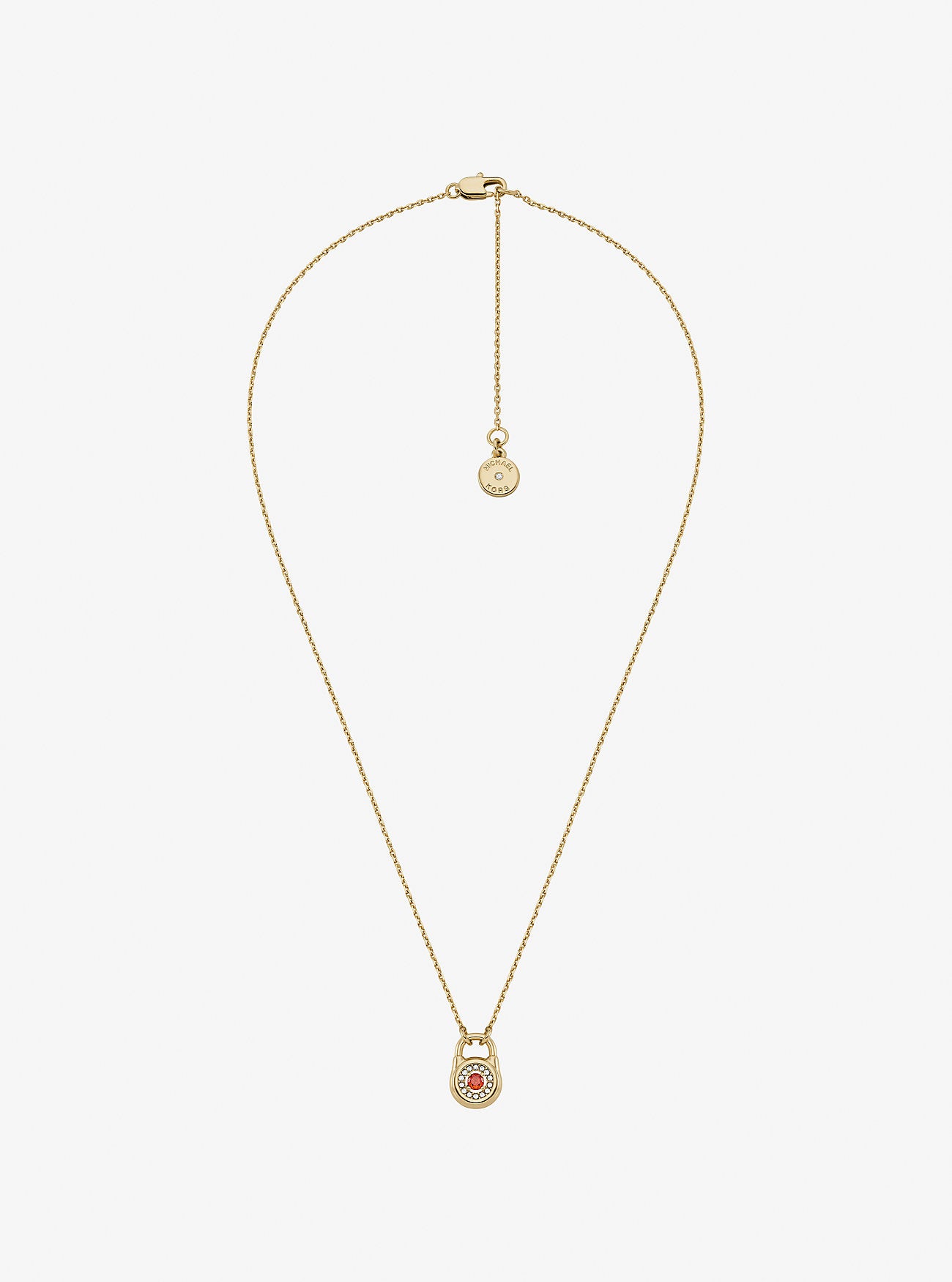 Pavé Lock Necklace GOLD