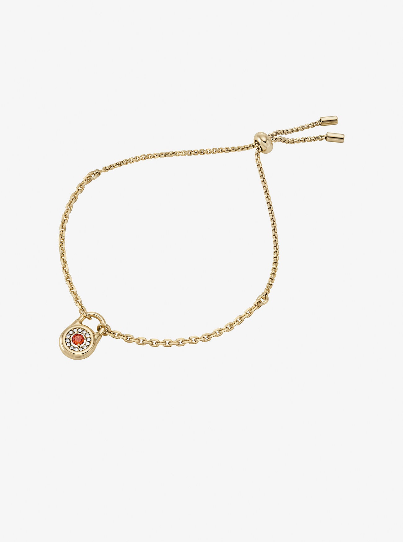 Pavé Lock Slider Bracelet GOLD