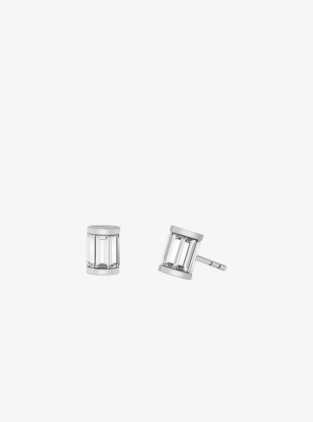Cubic Zirconia Stud Earrings SILVER