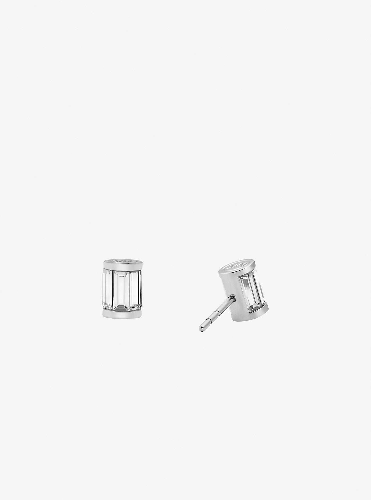 Cubic Zirconia Stud Earrings SILVER