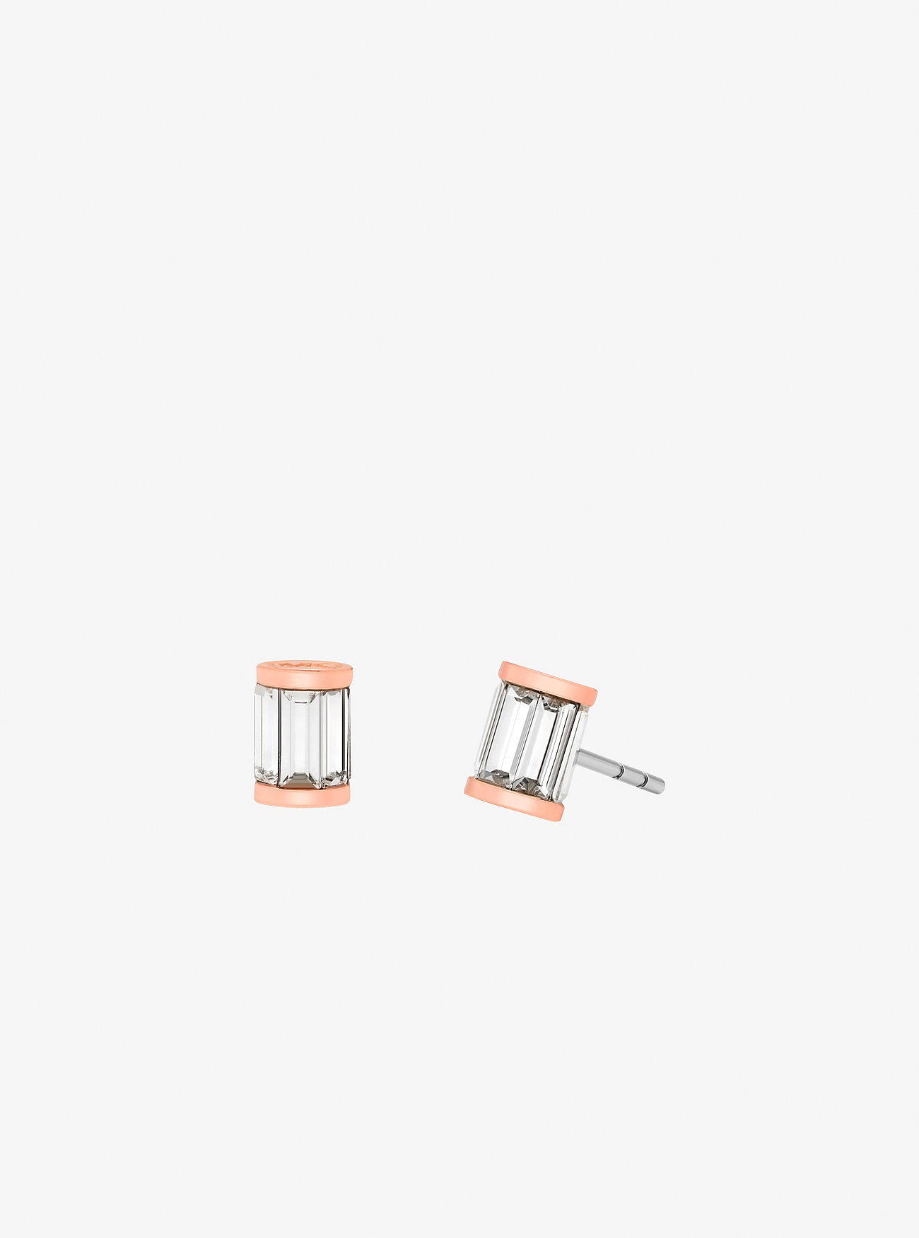 Cubic Zirconia Stud Earrings ROSE GOLD