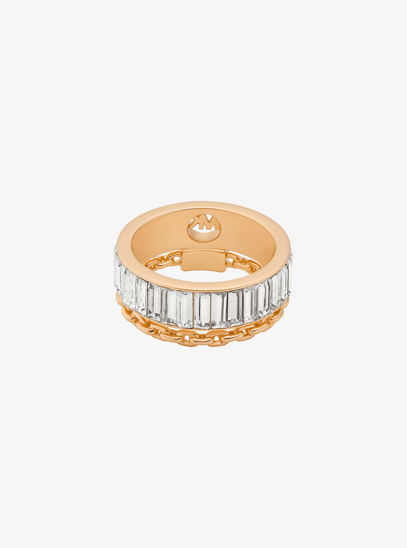 Cubic Zirconia Double Layered Ring GOLD
