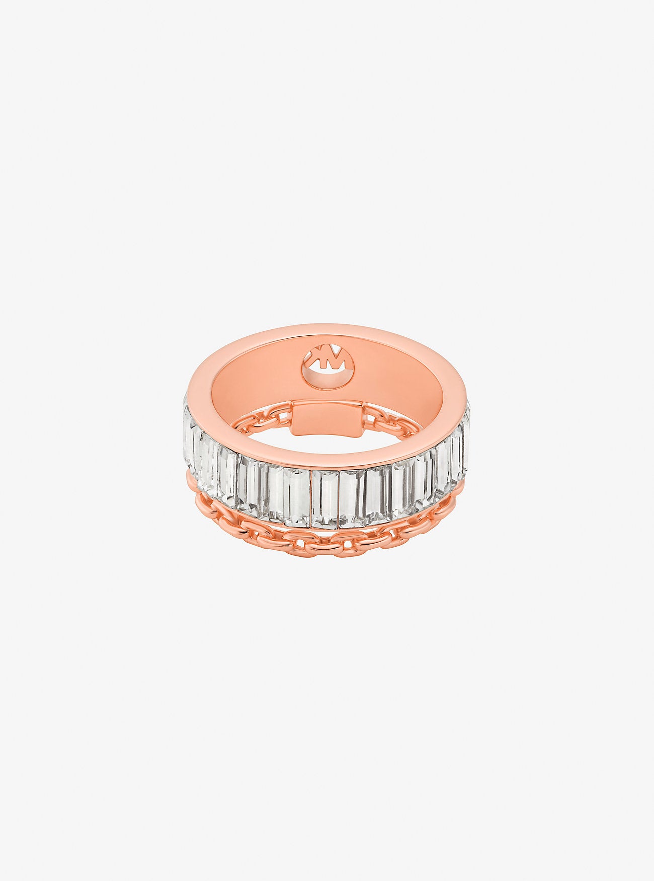 Cubic Zirconia Double Layered Ring ROSE GOLD