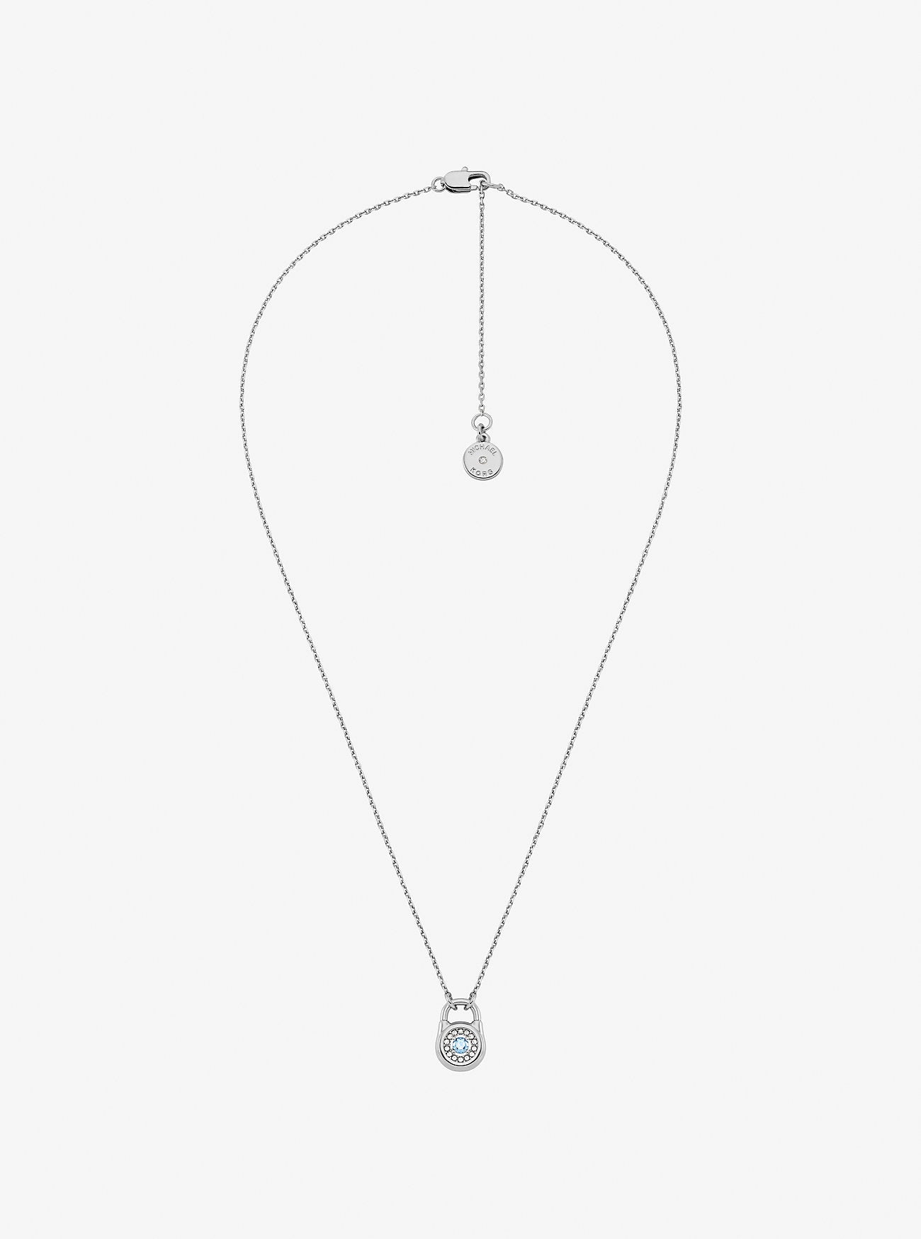 Pavé Lock Necklace SILVER
