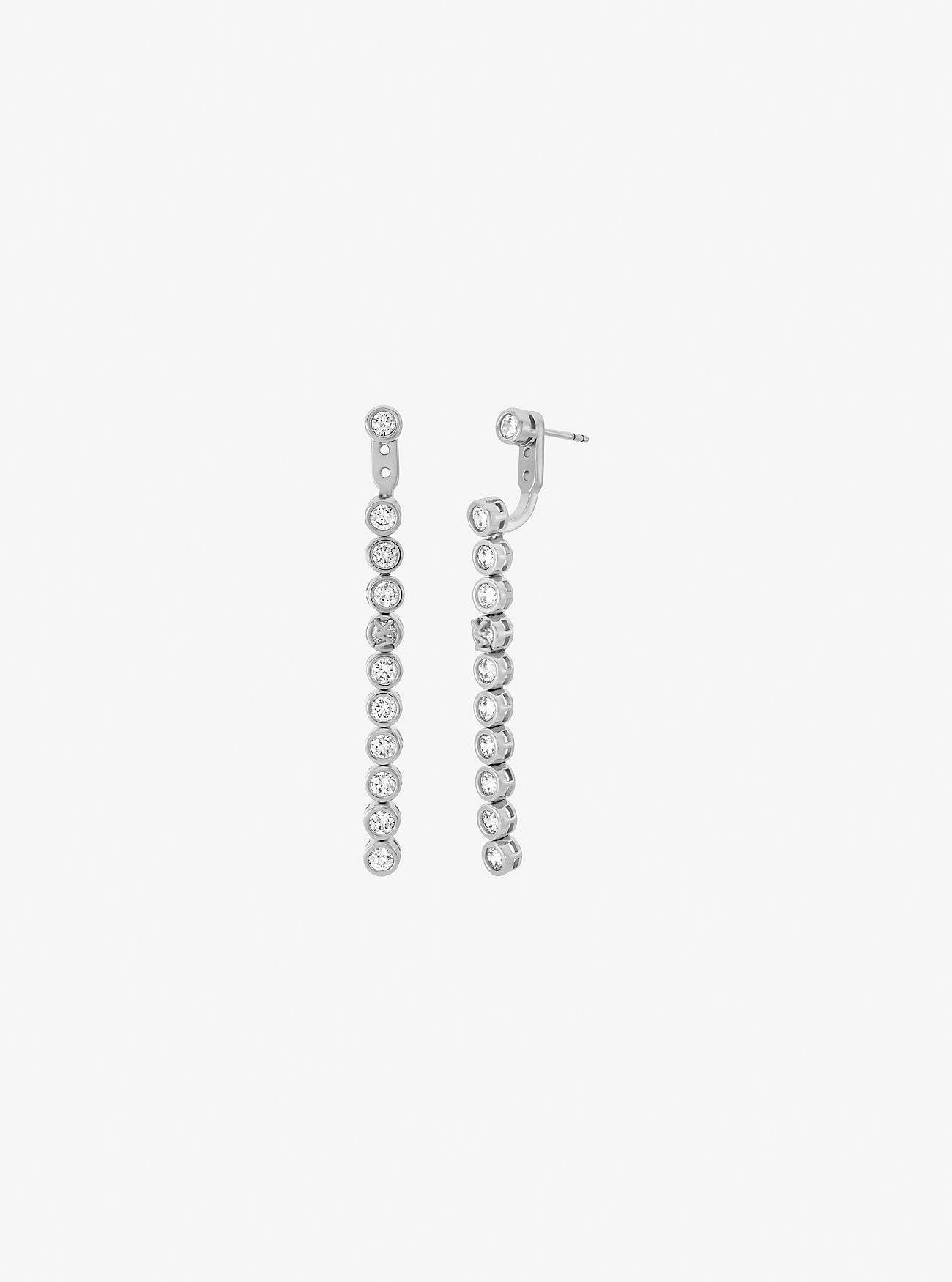 Cubic Zirconia Drop Earrings SILVER