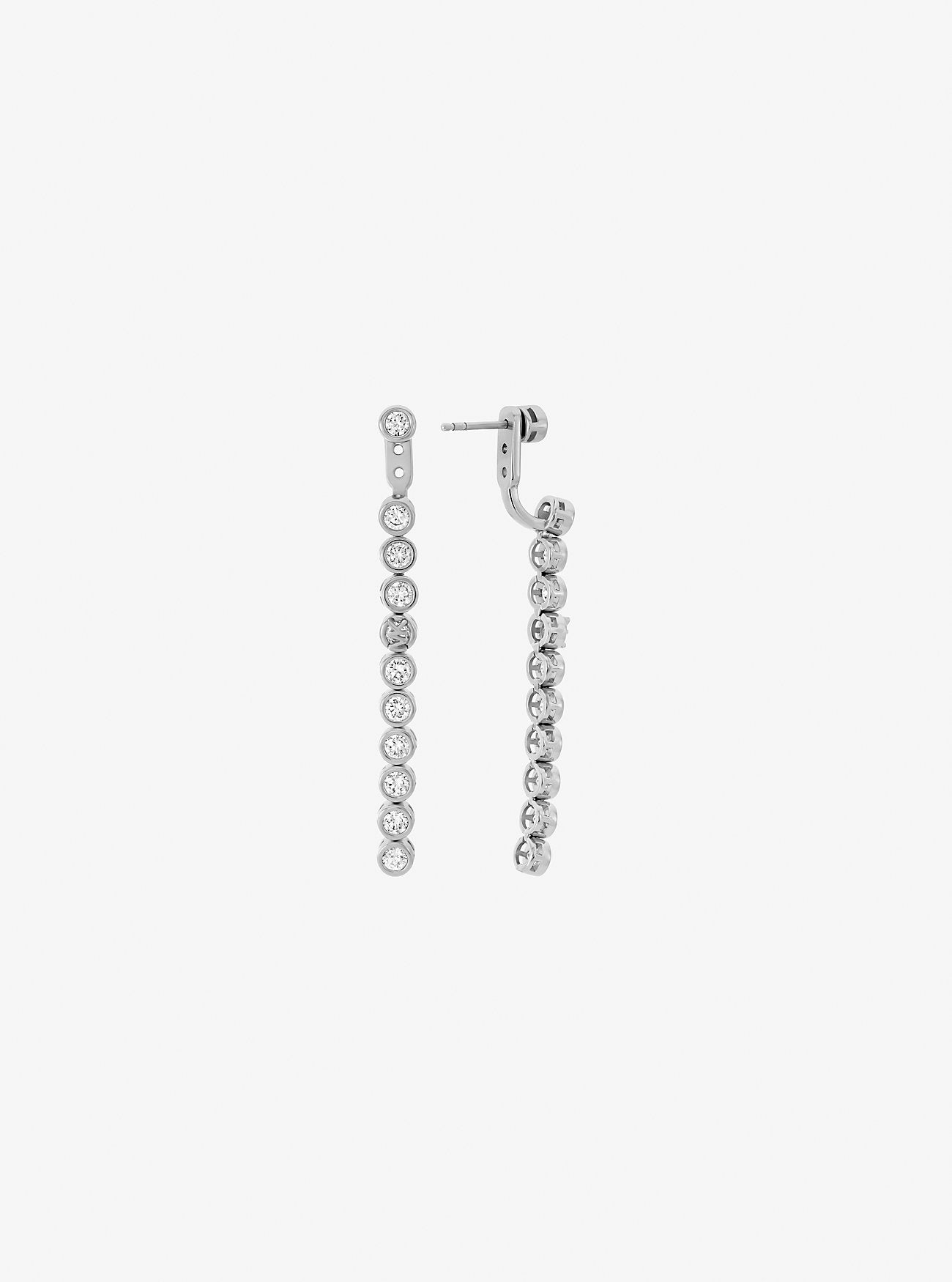 Cubic Zirconia Drop Earrings SILVER