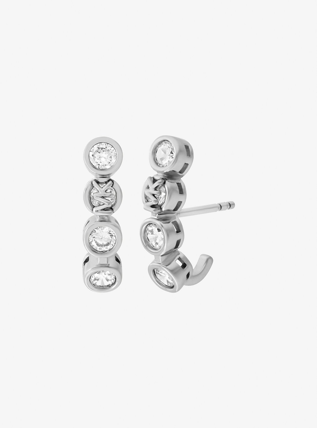 Cubic Zirconia Climber Earrings SILVER