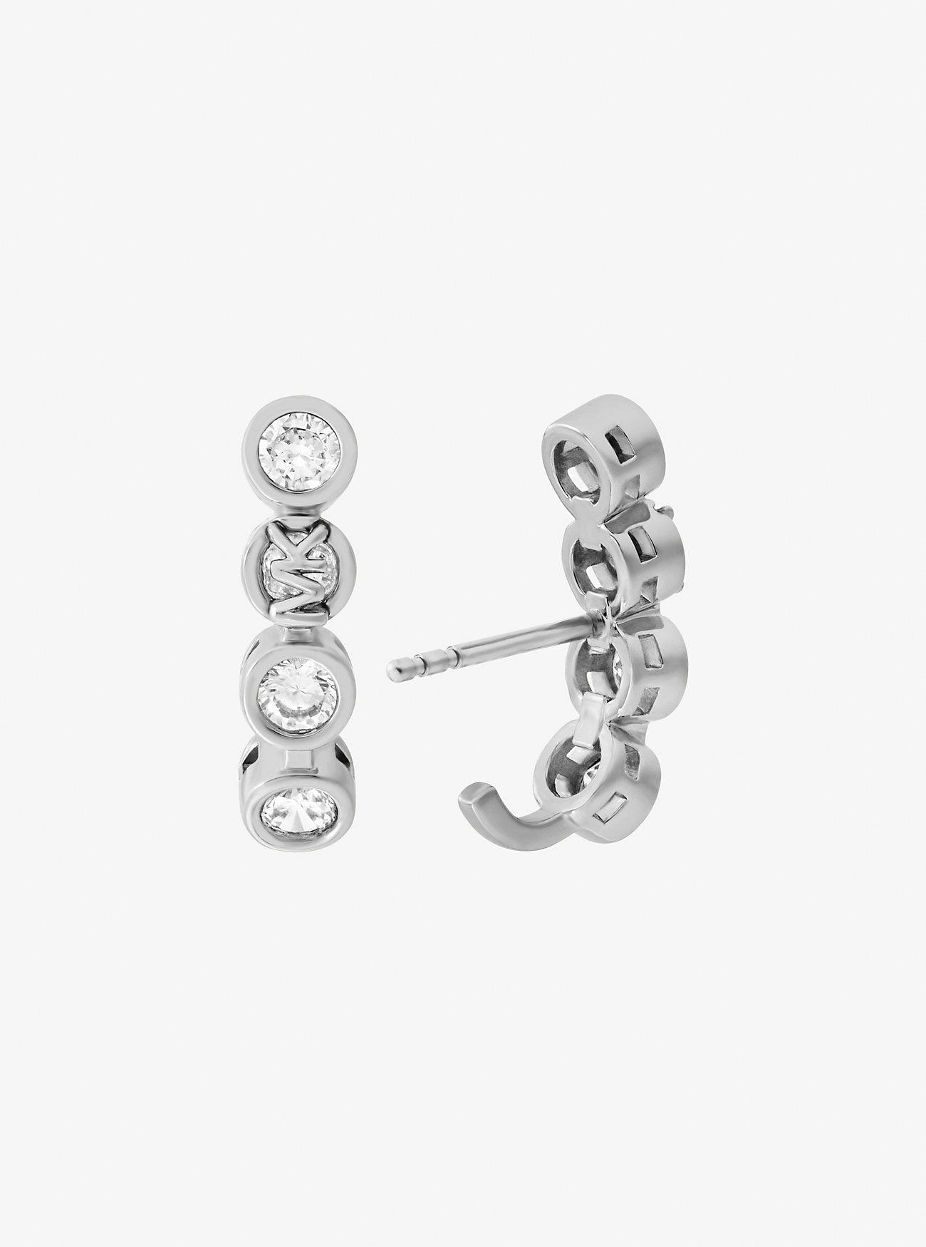 Cubic Zirconia Climber Earrings SILVER