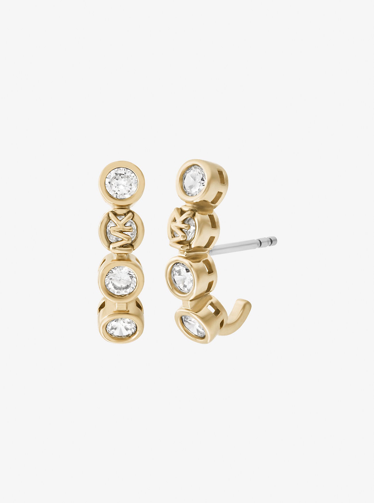 Cubic Zirconia Climber Earrings GOLD