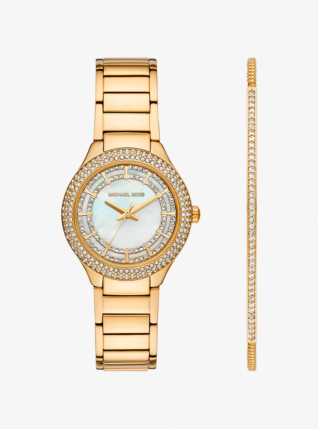 Mini Sylvia Pavé Gold-Tone Watch and Bracelet Gift Set GOLD