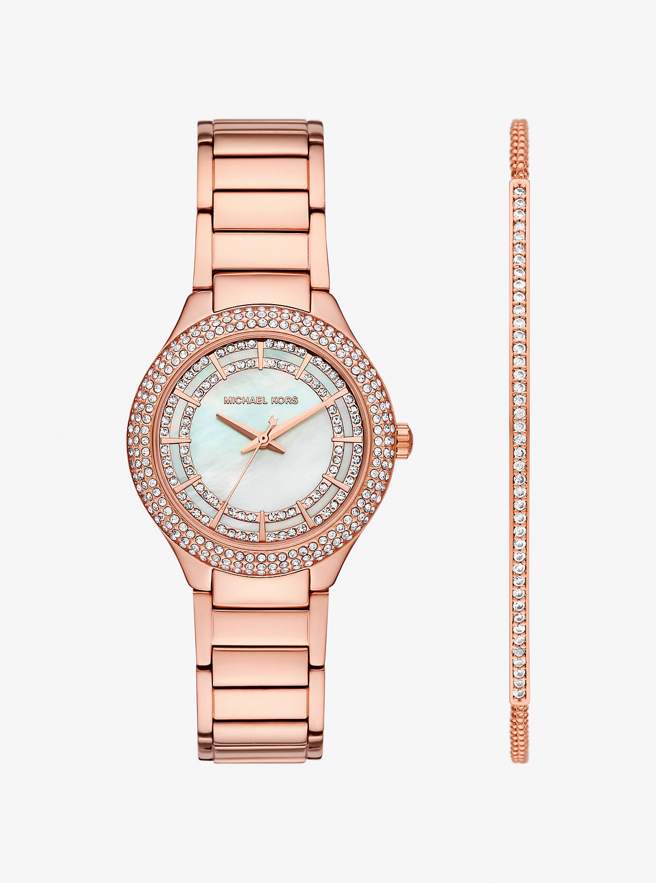 Mini Sylvia Pavé Rose Gold-Tone Watch and Bracelet Gift Set ROSE GOLD