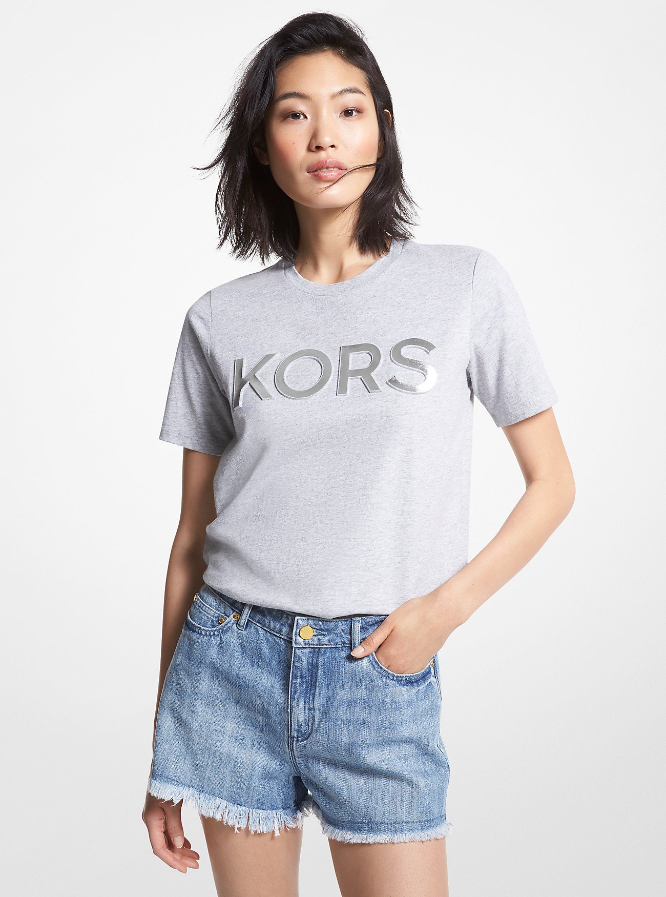 Logo Organic Cotton T-Shirt PEARL GREY