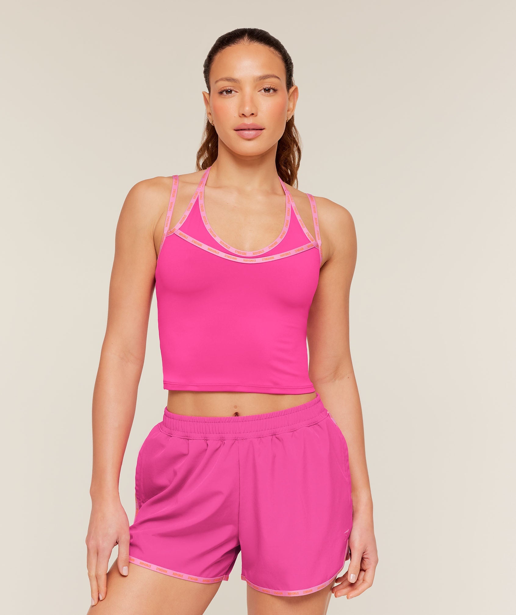 Gymshark Micro Logo Tank 'Super-Set Pink'