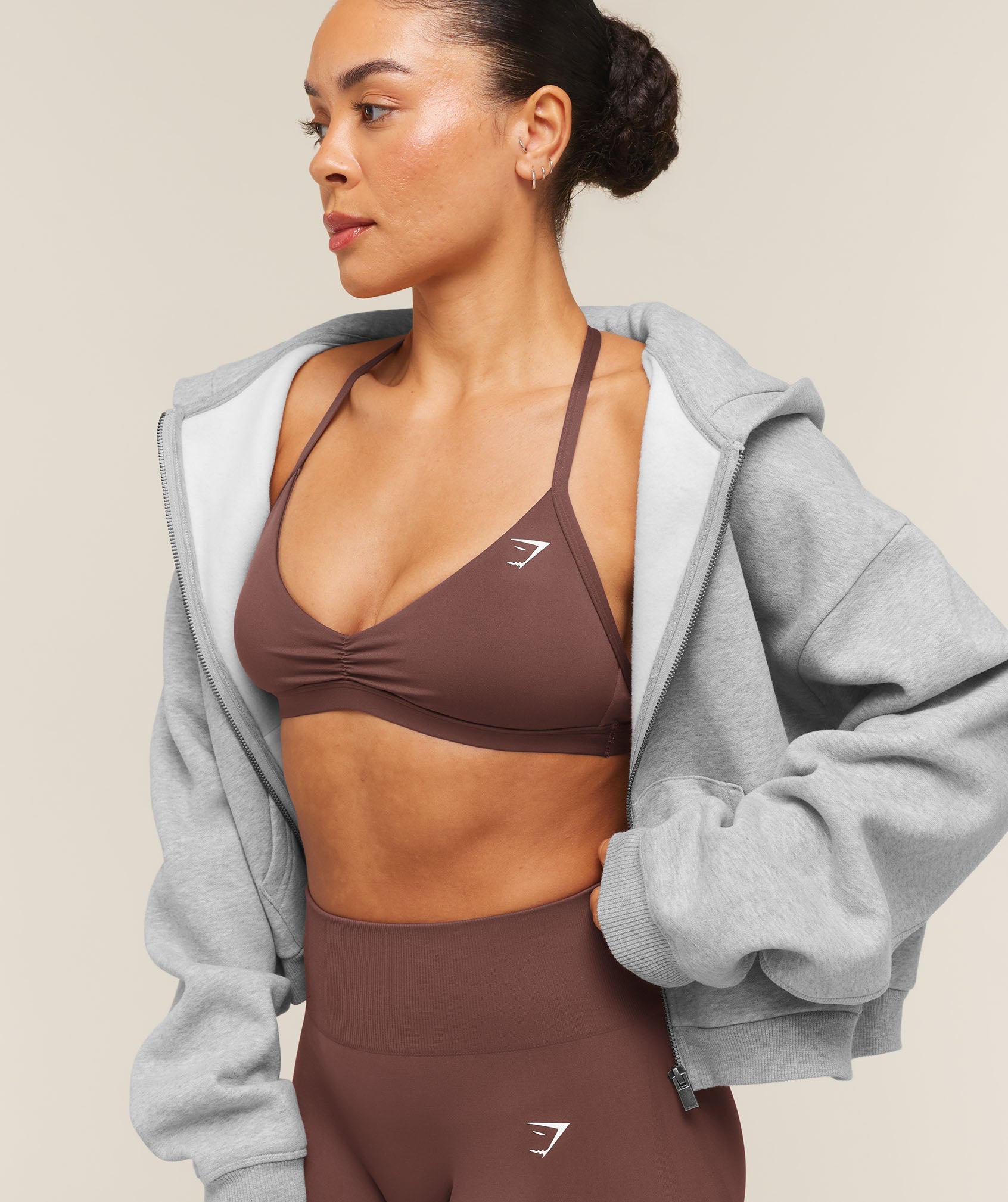 Gymshark Minimal Sports Bra 2.0 'Espresso Brown'