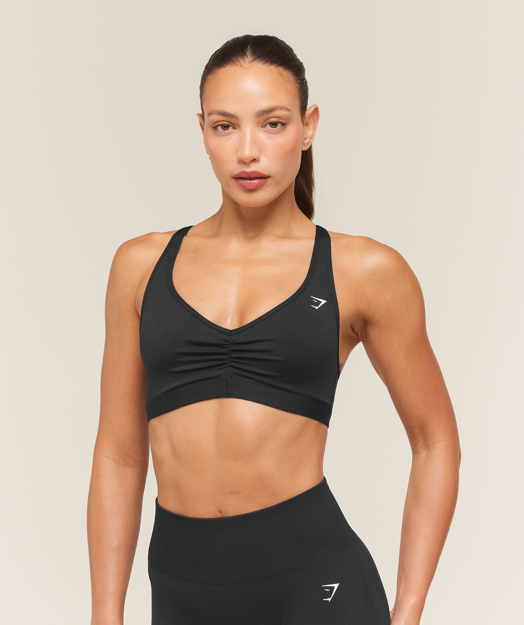 Gymshark Ruched Sports Bra 2.0 'Black'