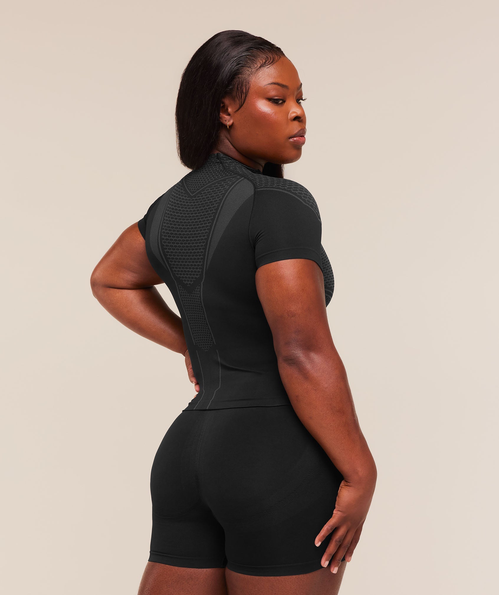 Gymshark Onyx V1 Baby Tee 'Black Onyx Grey'