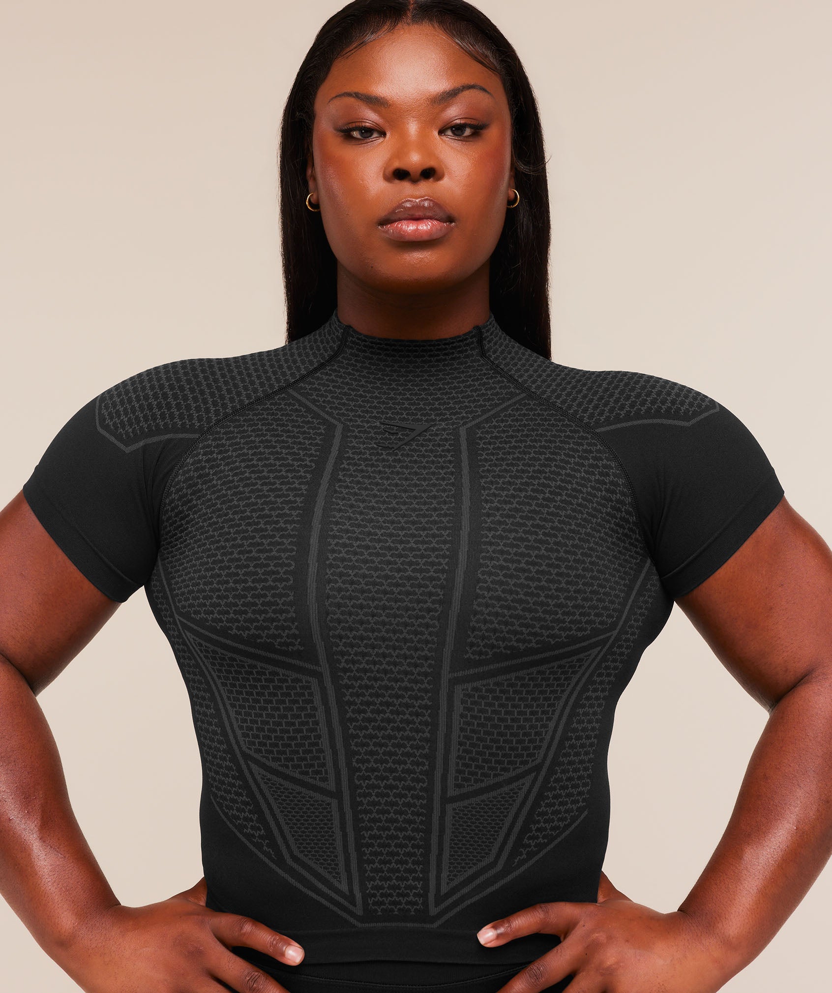 Gymshark Onyx V1 Baby Tee 'Black Onyx Grey'
