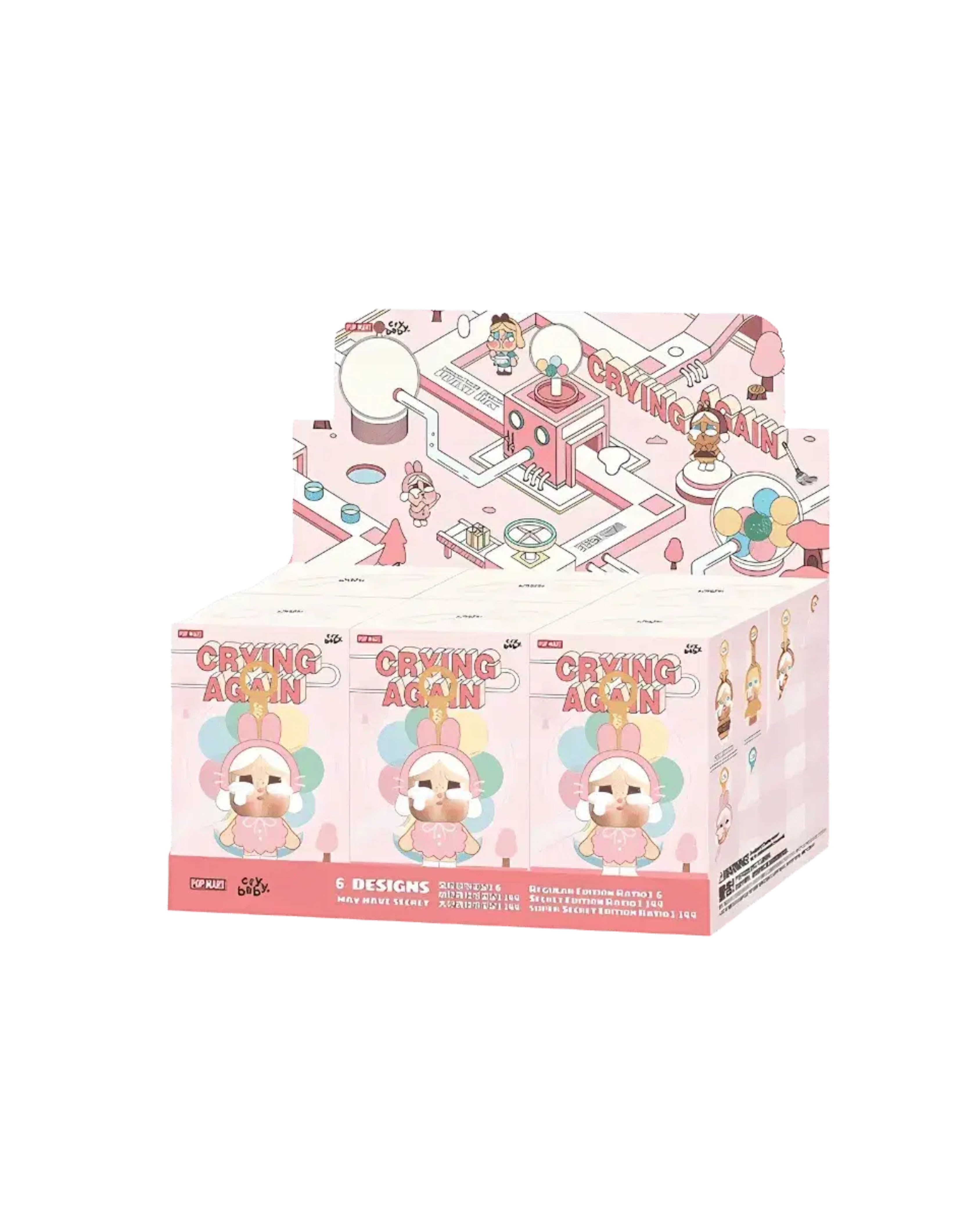 Pop Mart CryBaby Crying Again Series Vinyl Face Plush Sealed Case (6 Blind Box)
