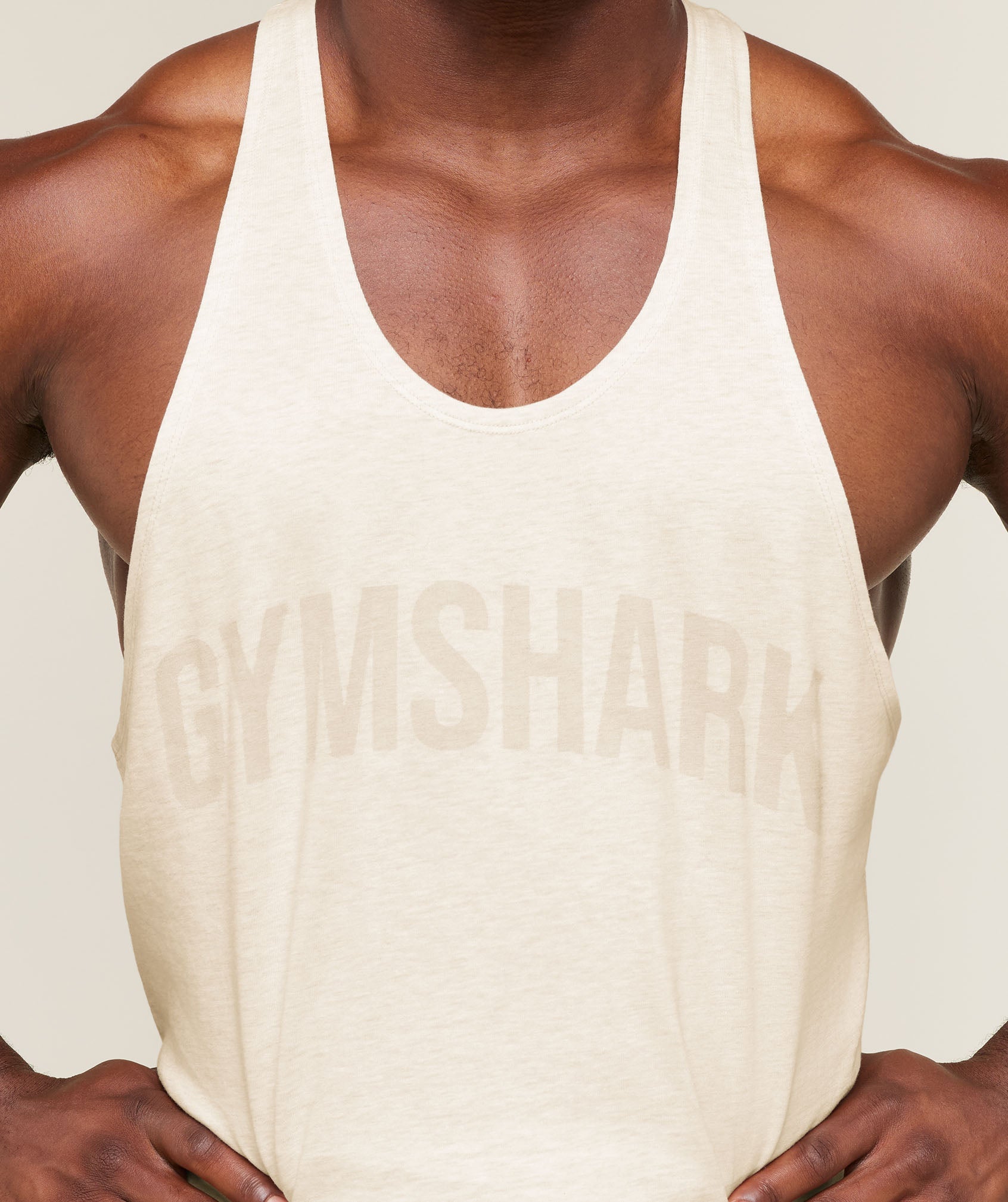 Gymshark Power Stringer 'Bros Chalk Marl'
