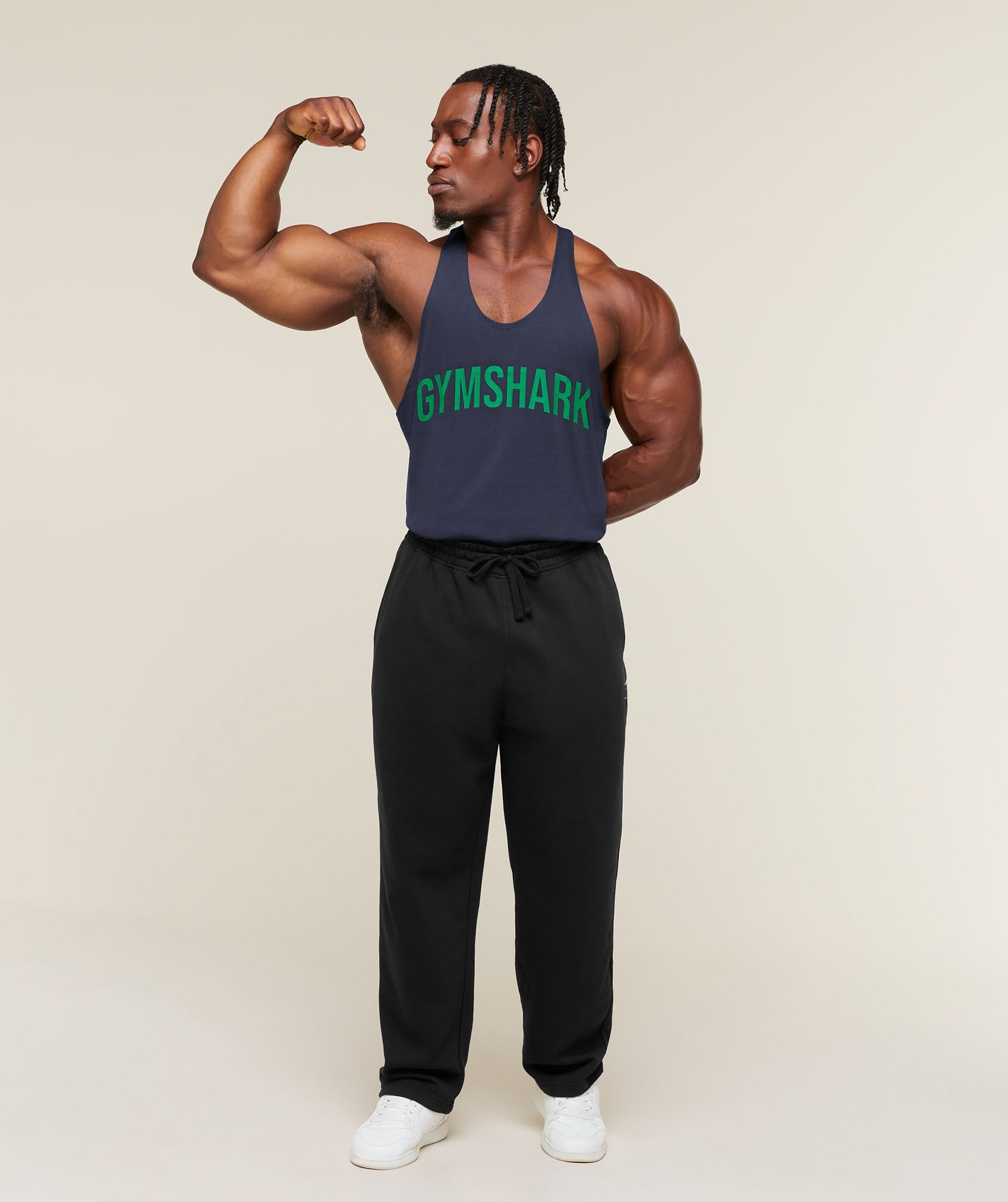 Gymshark Power Stringer 'Heavy Blue Track Green'
