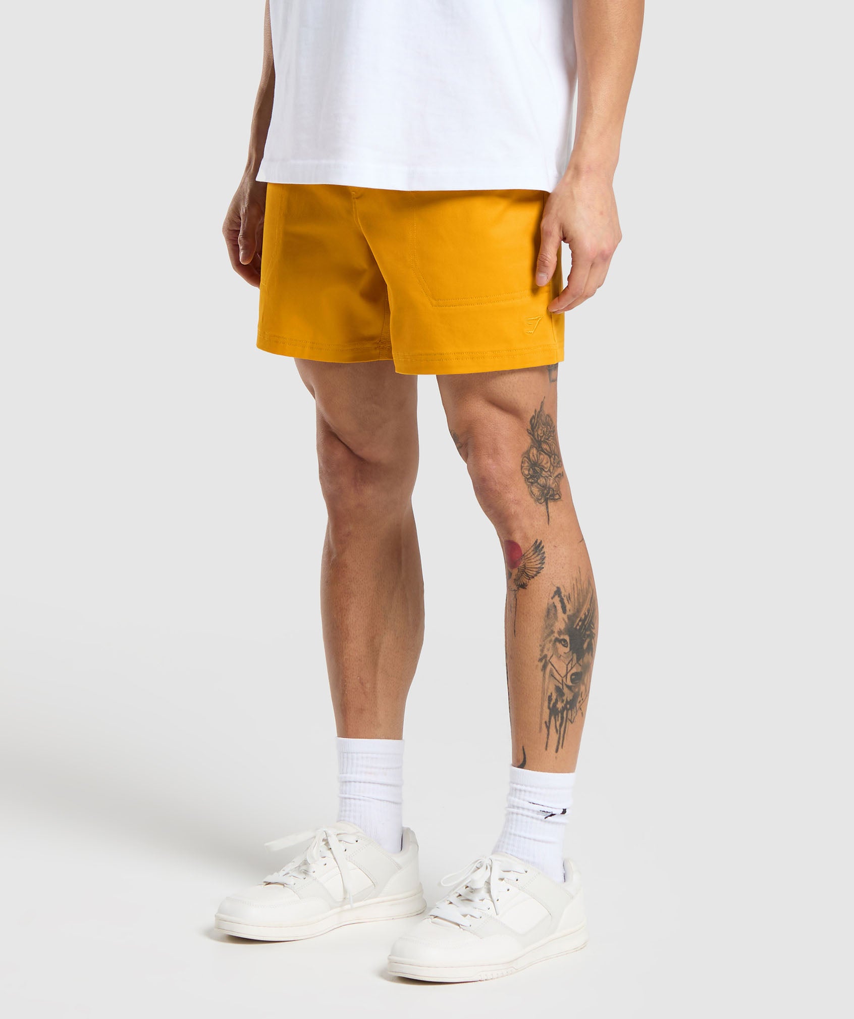 Gymshark Rest Day Woven Shorts Regular Fit Burnt Yellow