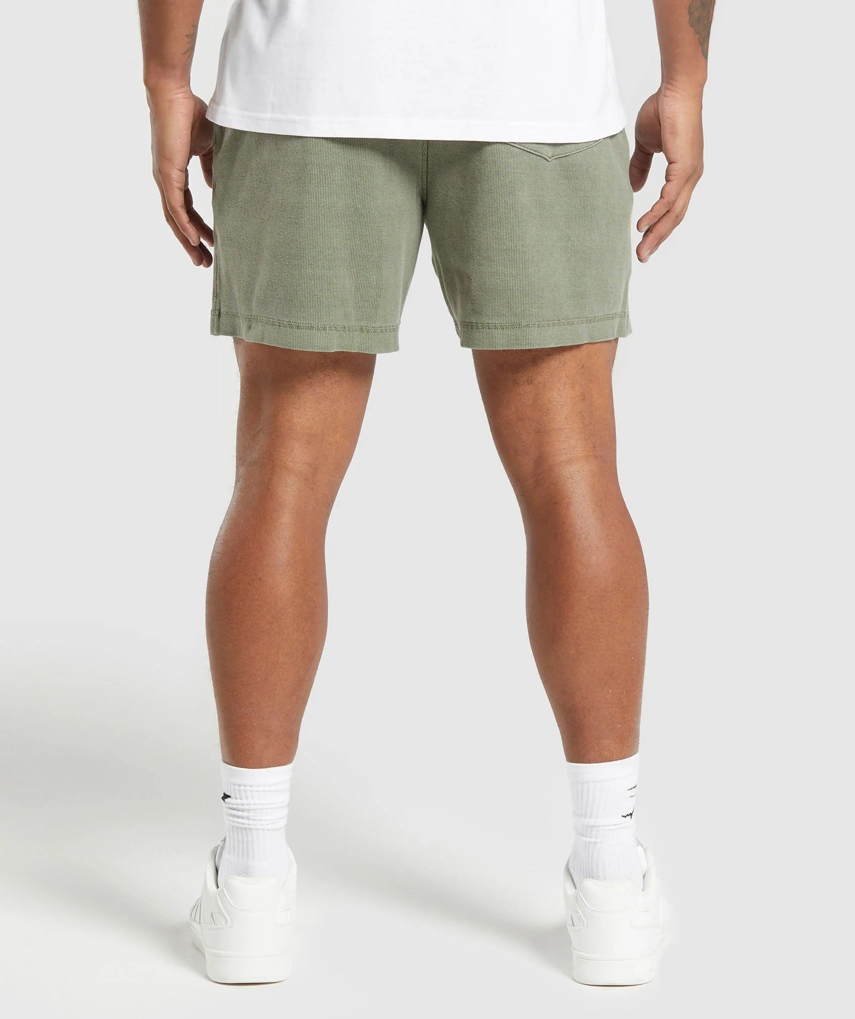 Gymshark Heavyweight Ribbed Shorts Oversized Fit Unit Green