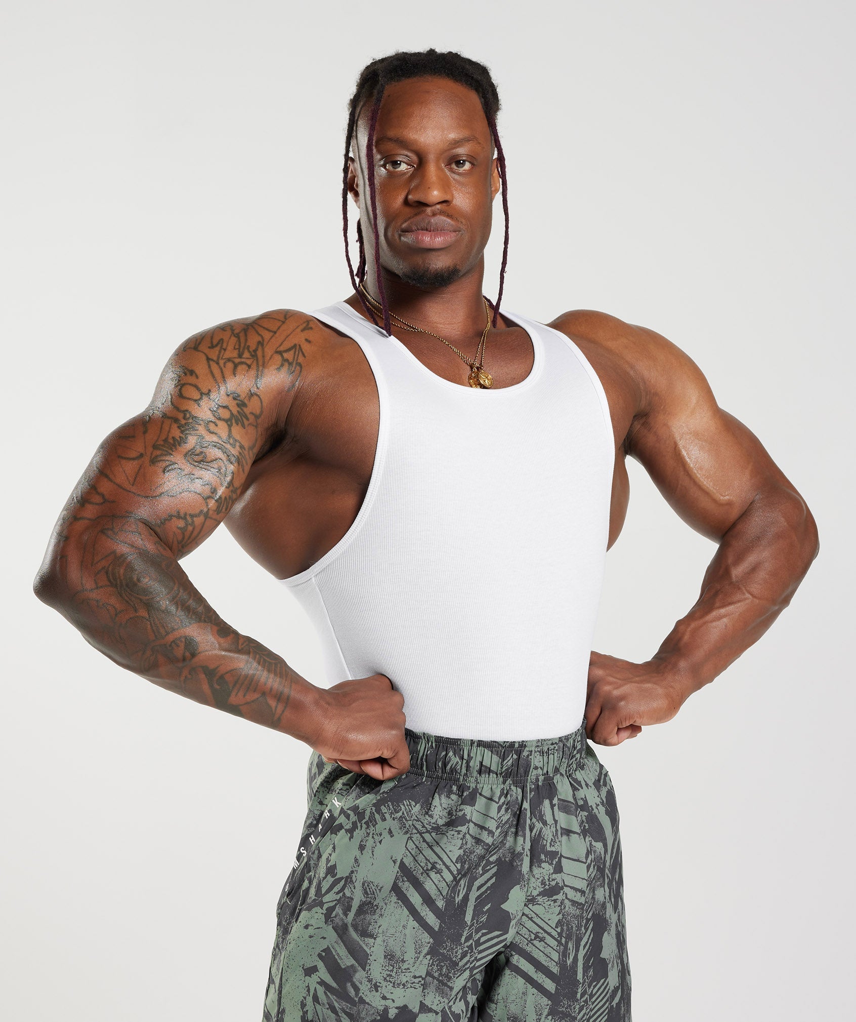 Gymshark Ribbed Tank 1PK Muscle Fit White