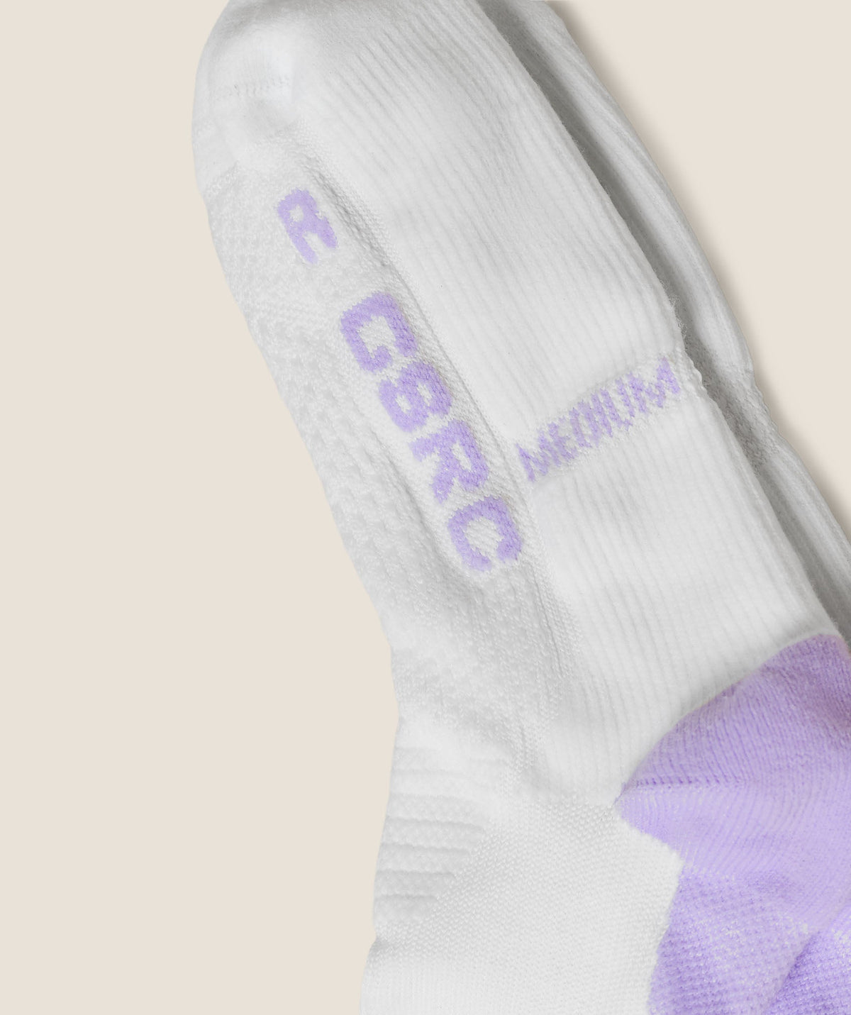 Gymshark Running Elite Crew Sock Single 'White Pace Purple'