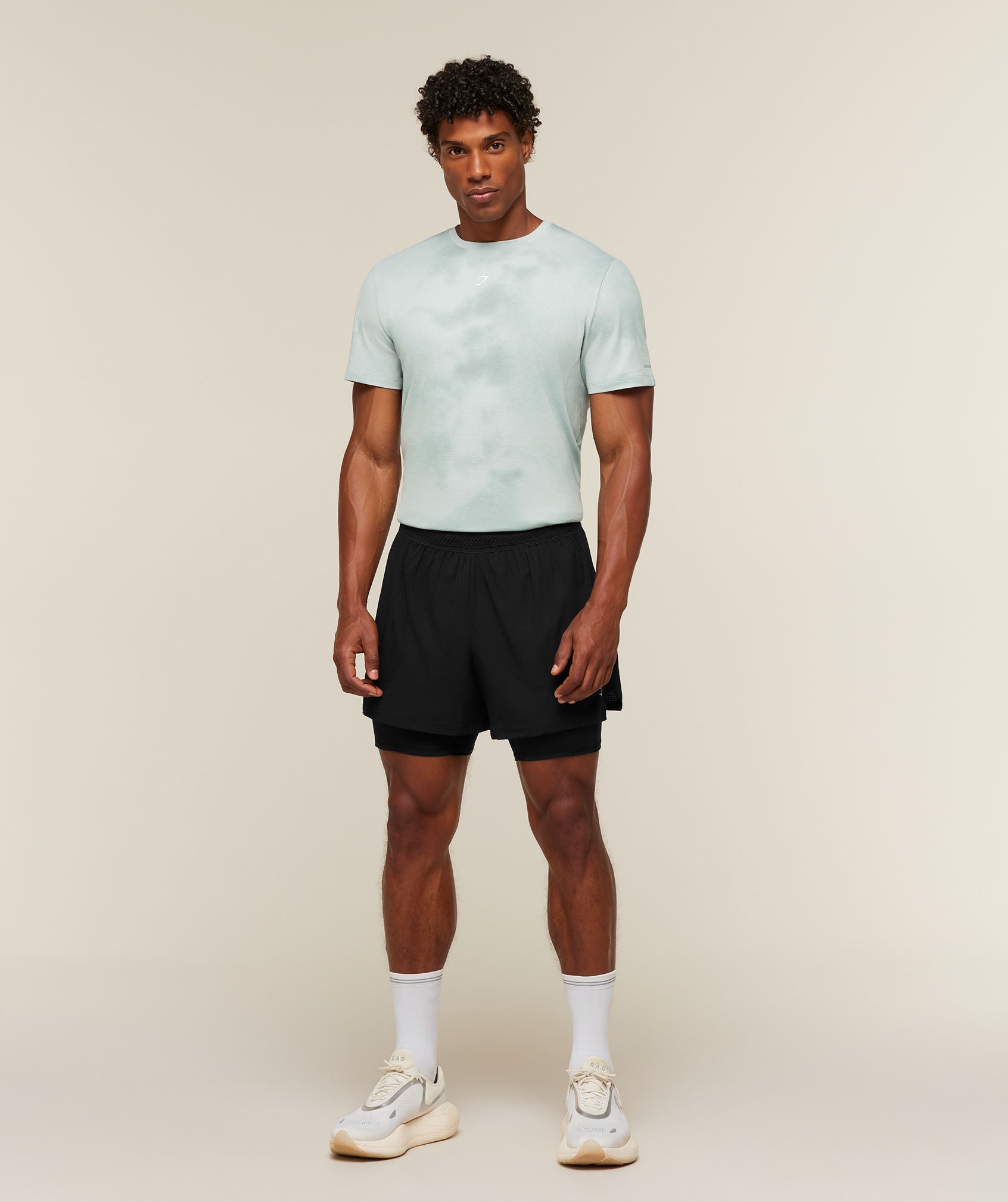 Gymshark Running T-Shirt 'Light Grey'