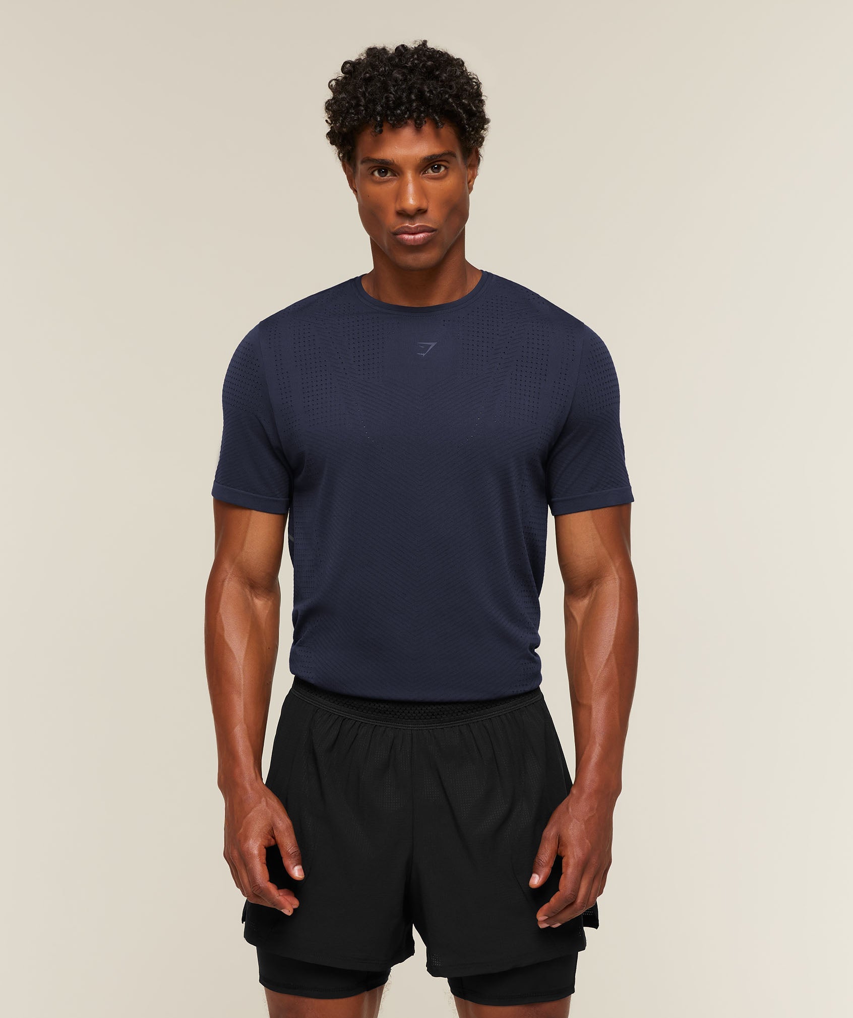Gymshark Seamless Running T-Shirt 'Heavy Blue'