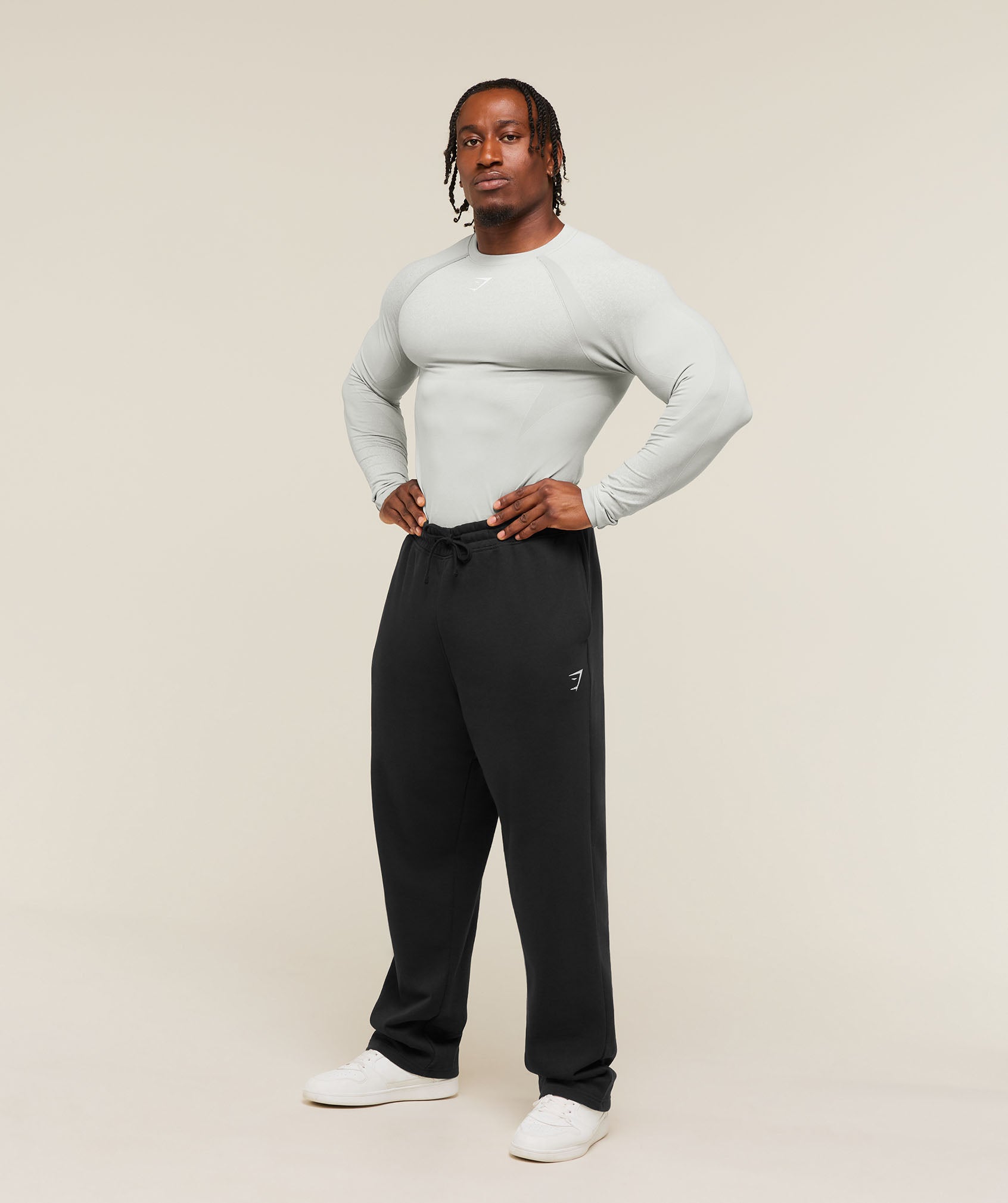 Gymshark Shadow Seamless Long Sleeve T-Shirt 'Light Grey'