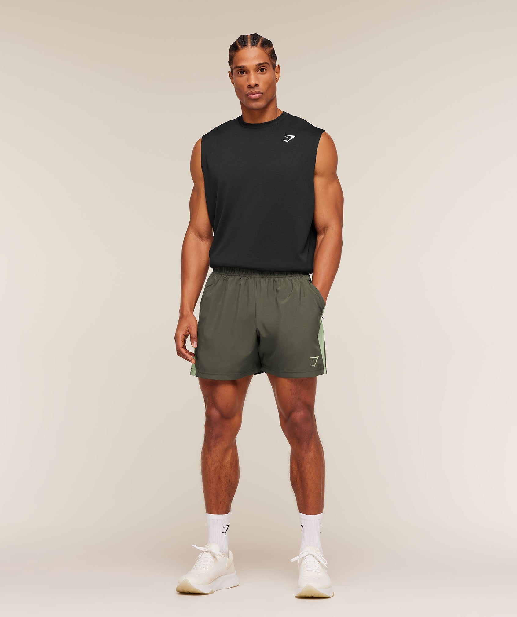 Gymshark Sport 5" Shorts 'Strength Green Haze Green'
