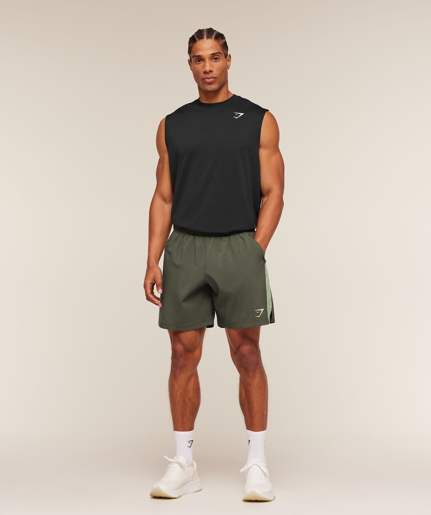Gymshark Sport 7" Shorts 'Strength Green Haze Green'