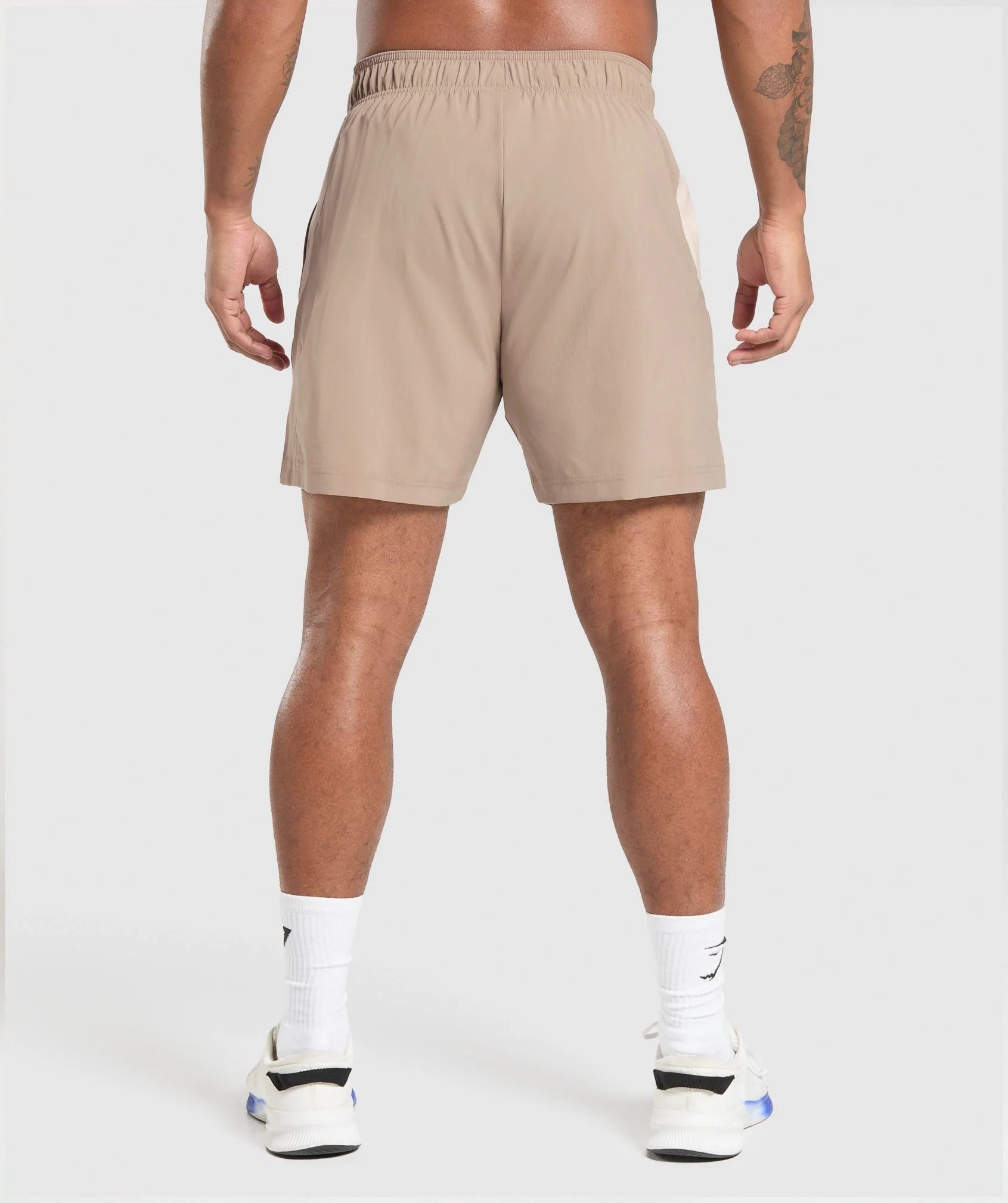 Gymshark Sport Panel 7" Shorts Cement Brown/Pebble Grey