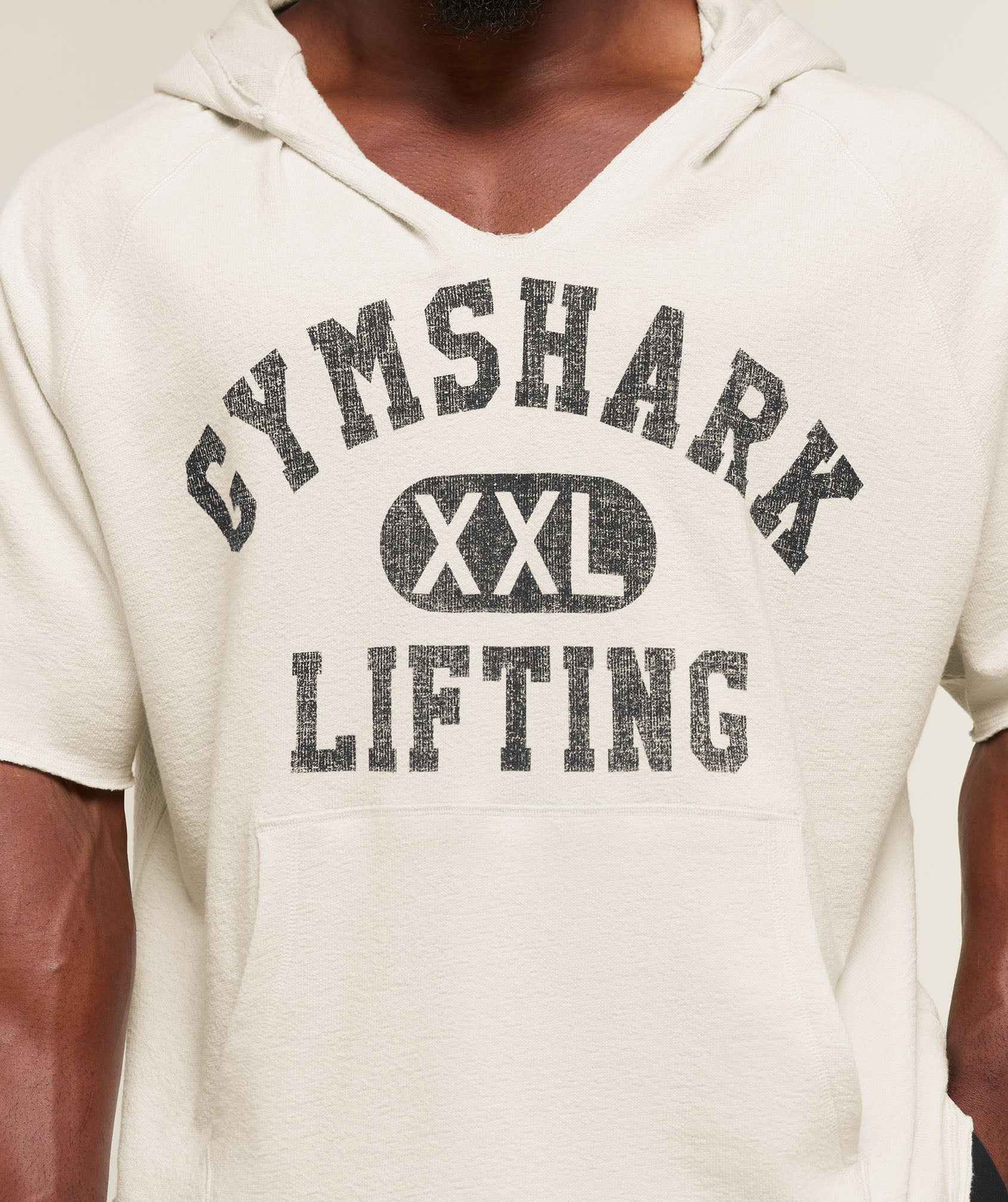 Gymshark Summer Pump Cover Short Sleeve Hoodie 'Tinted White'