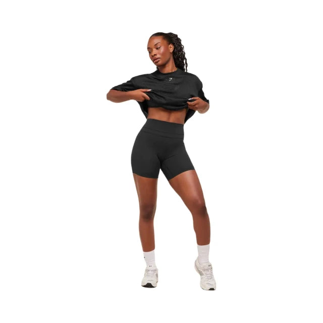 Gymshark Lifting Mesh Oversized Tee - Black