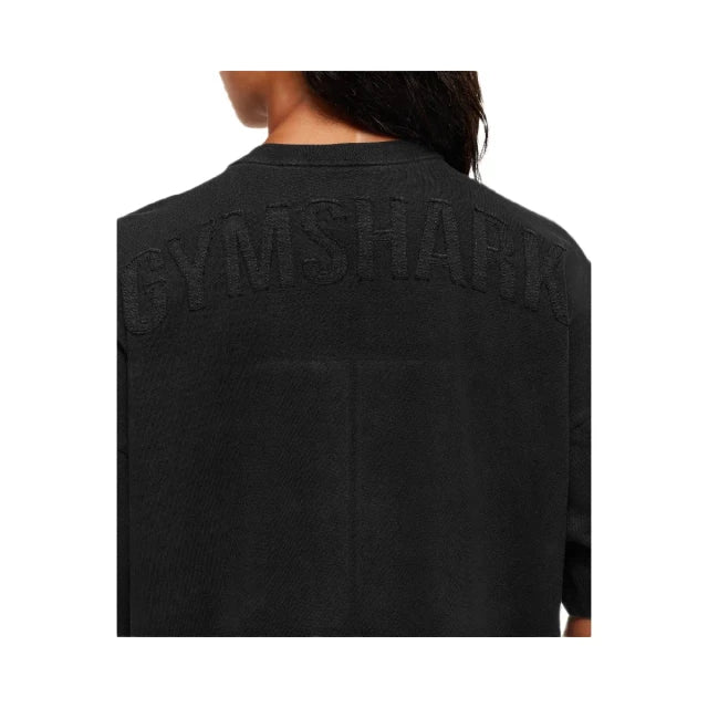 Gymshark Power Washed Oversized T-Shirt - Black/Acid Wash Small Ball